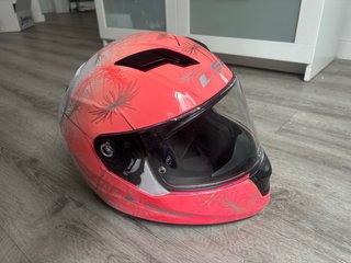 Casco Moto Integral LS2 Rosa Palmeras