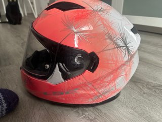 Casco Moto Integral LS2 Rosa Palmeras