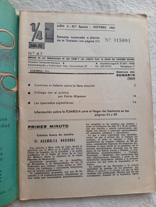 Lote de 10 revistas de 1/4 de hora para Ud.