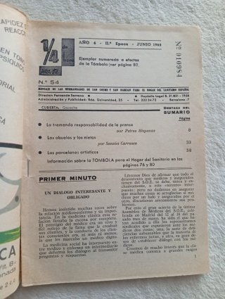 Lote de 10 revistas de 1/4 de hora para Ud.