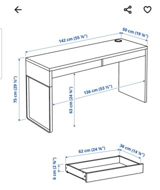 Escritorio IKEA MICKE Blanco