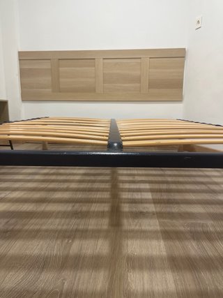 Somier Cama Matrimonio Madera y Metal