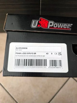 Scarpe Antinfortunistiche U-Power Frank Nero Giall