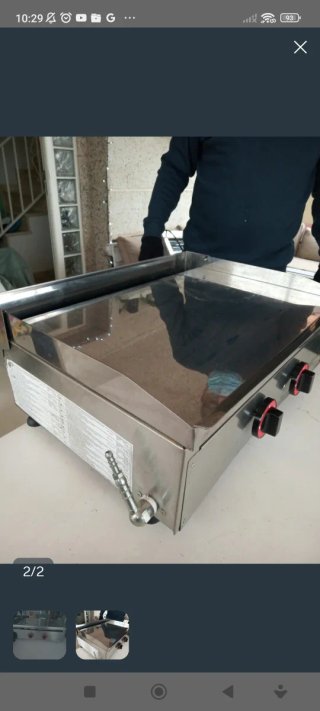 Plancha de gas Novo 2 quemadores