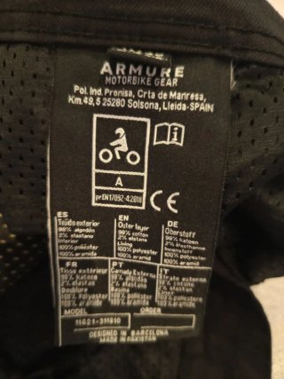 Pantalón de moto negro Armure