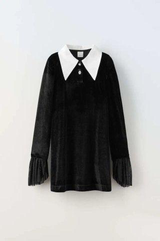 Vestido disfraz Miercoles Adams Zara Talla 9-10