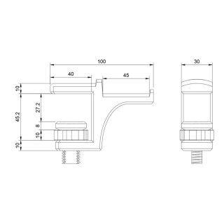 Soporte para cascos con tornillo