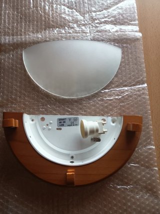 Apliques de pared madera y cristal (3 unidades)