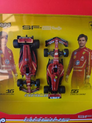 Burago SF-24 Formula 1 Charles Leclerc Carlos Sain