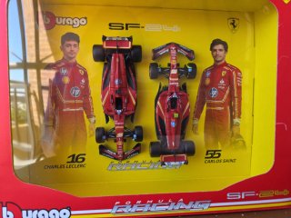 Burago SF-24 Formula 1 Charles Leclerc Carlos Sain