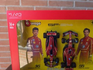 Burago SF-24 Formula 1 Charles Leclerc Carlos Sain