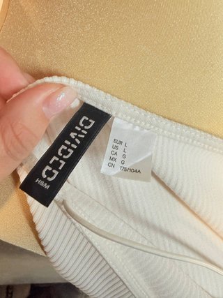 Vestido H&M asimétrico blanco Talla L