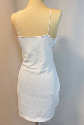 Vestido H&M asimétrico blanco Talla L