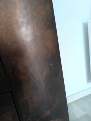 Mueble de salón madera y cristal