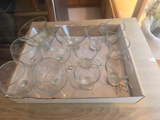 Juego de copas de cristal