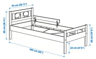 Cama infantil madera Ikea Kritter (70x160) sin uso