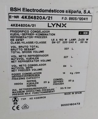 Frigorífico Lynx Blanco