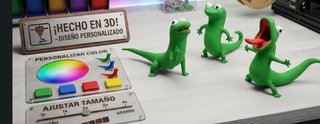 Lagarto Loco 3D  personalizable, 10 euros cada uno