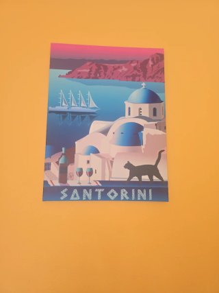 Cuadro Santorini Mar Azul