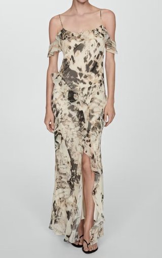 Vestido largo Mango animal print