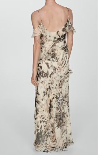 Vestido largo Mango animal print