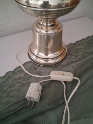 Lampade da tavolo antiche argentate
