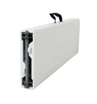 Gardiun Conjunto Mesa + 2 Bancos Plegables, Blanco