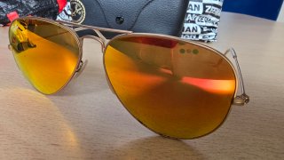 Gafas de sol Ray-Ban RB3025 Aviator Doradas Naranj