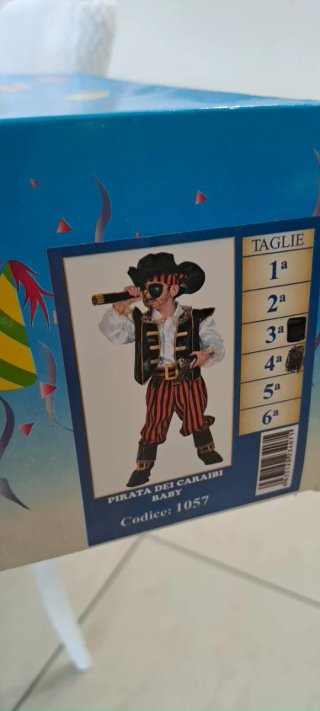 Costume Carnevale Pirata Baby tg 3 anni