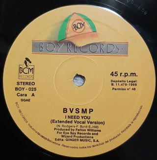 Bvsmp, I Need You / Techno Rap 80s