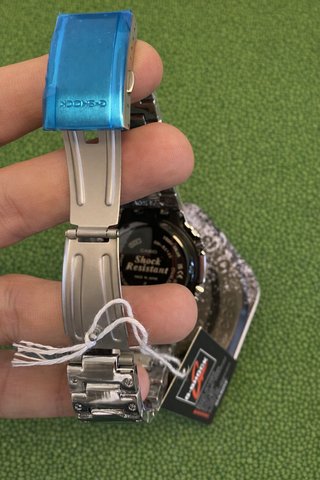 Reloj Deportivo Azul Claro Metálico Muy Resistente