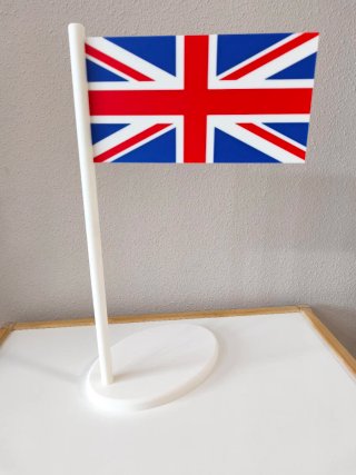 Bandera Reino Unido con soporte