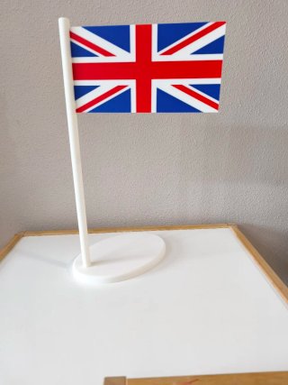 Bandera Reino Unido con soporte