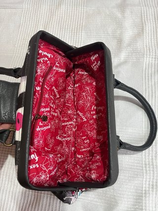 Bolso vintage estampado asas