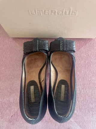 Zapatos Uterqüe Negros Tacón Peep Toe