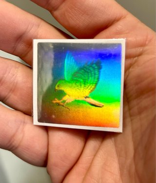 Halcón 3D Holograma Vintage 80s