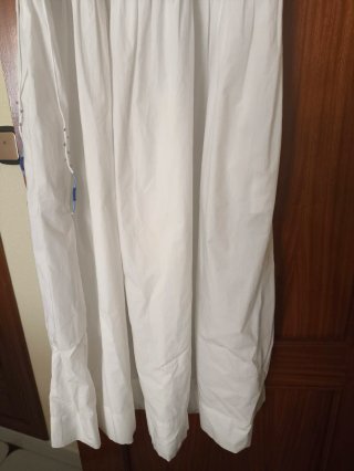 Vestido largo Zara bordado blanco