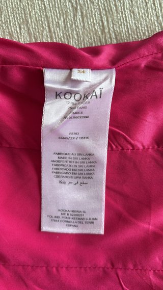 Vestido Kookaï fucsia elegante Talla XS