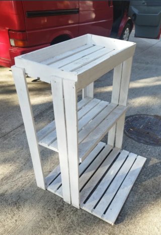 Mueble Estantería Palets Blanco