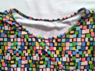Vestido largo estampado cuadros
