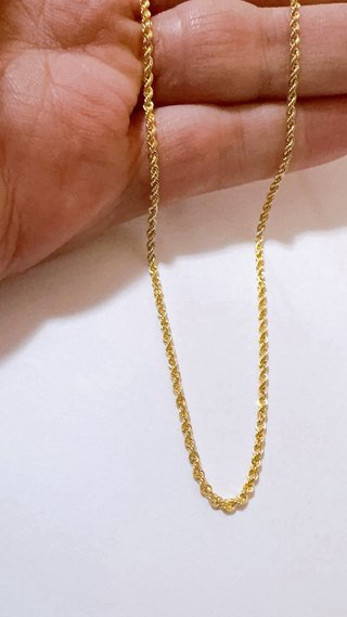 Collana funetta a corda in oro giallo 18kt 750
