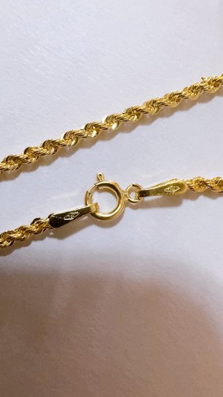 Collana funetta a corda in oro giallo 18kt 750