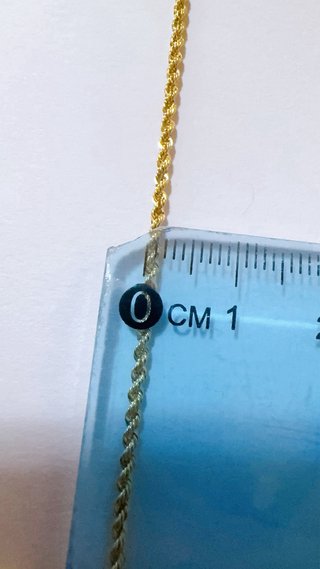 Collana funetta a corda in oro giallo 18kt 750