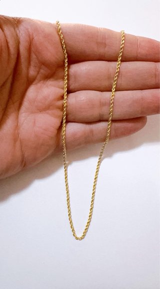 Collana funetta a corda in oro giallo 18kt 750