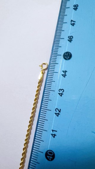 Collana funetta a corda in oro giallo 18kt 750