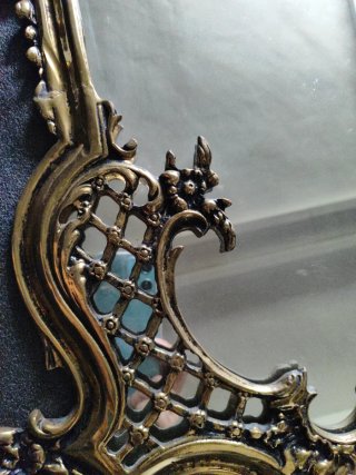 Espejo Barroco Bronce Siglo XIX