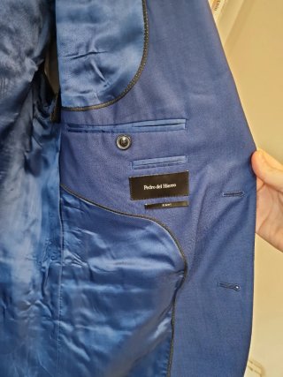 Americana traje azul electrico