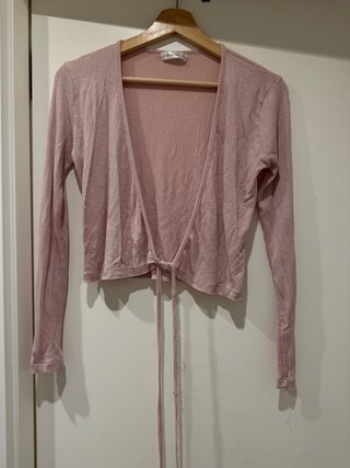 Top ballet rosa palo cruzado XS