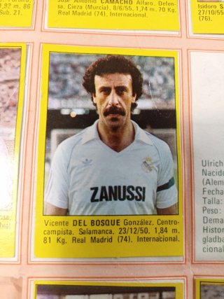 VICENTE DEL BOSQUE Real Madrid año 1982_1984