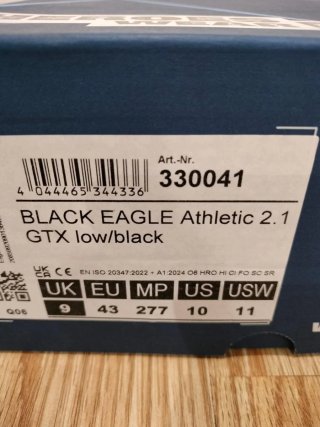 Botas/zapatos Haix Black Eagle GTX Talla 43 Nuevas
